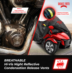 Badass Moto reflective striping improves nighttime visibility