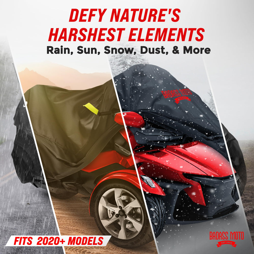 Badass Moto windshield liner protects clarity and prevents scratches on the Spyder
