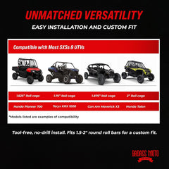 Badass Moto weatherproof UTV grab handles withstand outdoor use.