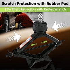 Baffixit ratchet wrench included for quick tire changes.