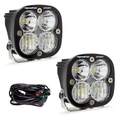 Baja Designs Squadron Sport light pair with driving/combo beam for enhanced night visibility.