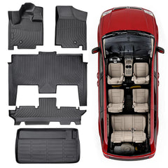 BAMACAR all-weather driver front mat protects Dodge Grand Caravan from spills.