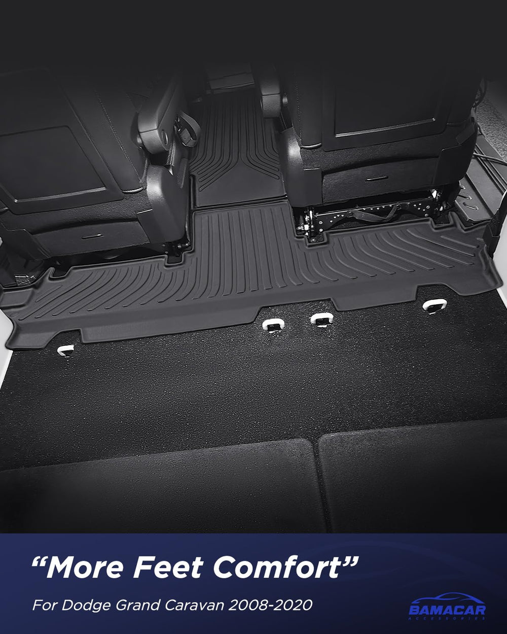 BAMACAR raised edge design contains snow, mud, and water.