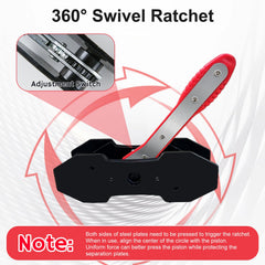 BamStriveboo steel plates provide even contact for safe piston compression