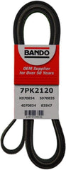 Bando 7PK2120 OEM serpentine belt ready for reliable installation