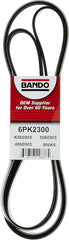 Bando USA 6PK2300 serpentine belt for quiet operation and reliable power for daily driving