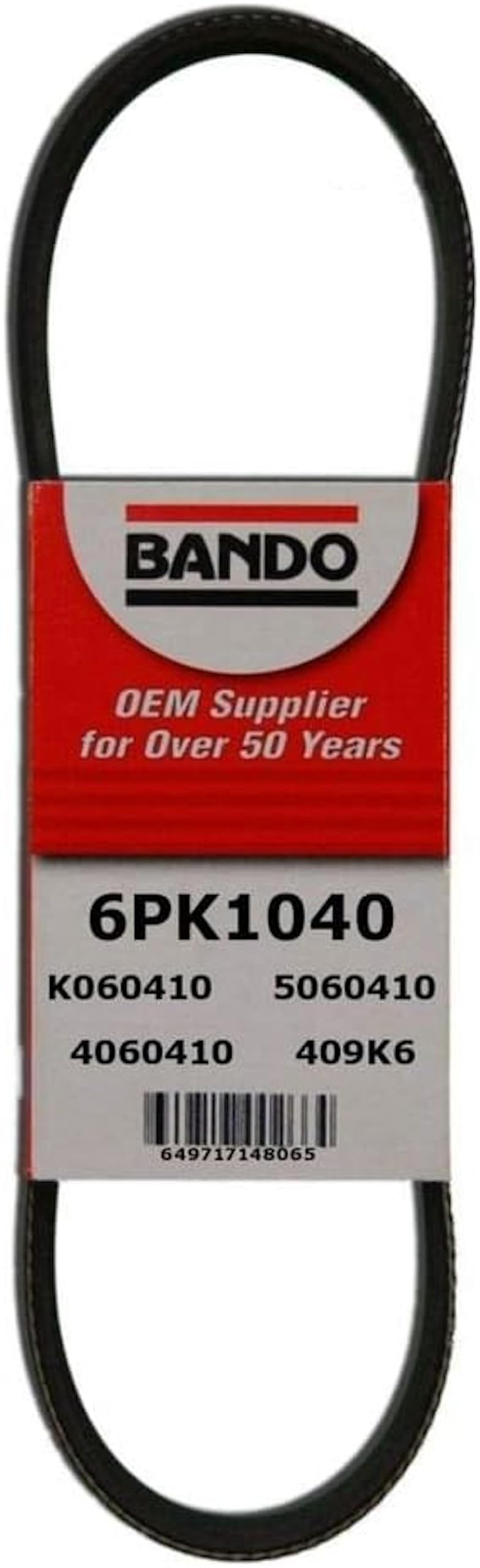 Bando USA serpentine belt 6 ribs 1040mm in engine bay for reliable drive system