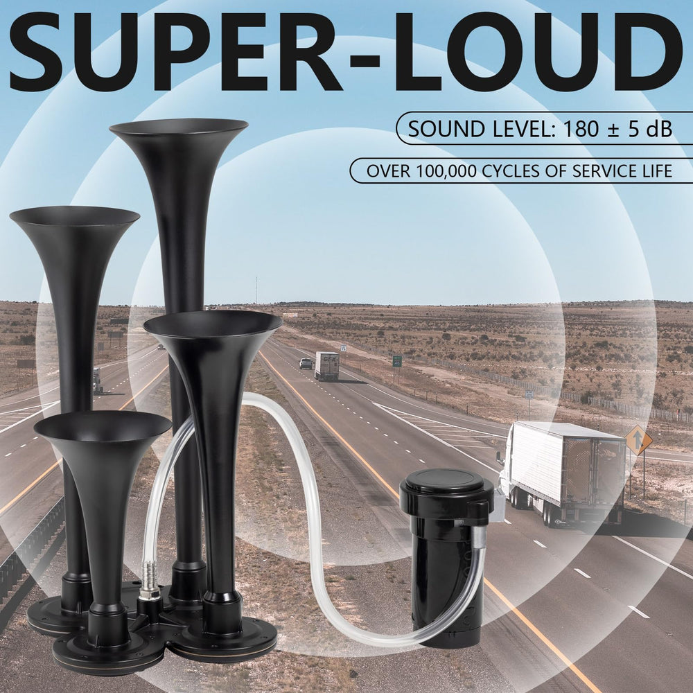 BANHAO air compressor powers the horn for quick alerts.
