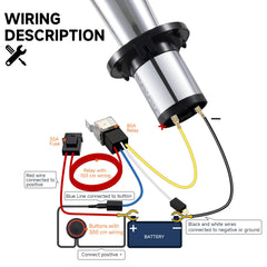 Banhao 12V relay and fuse included close-up highlights complete kit