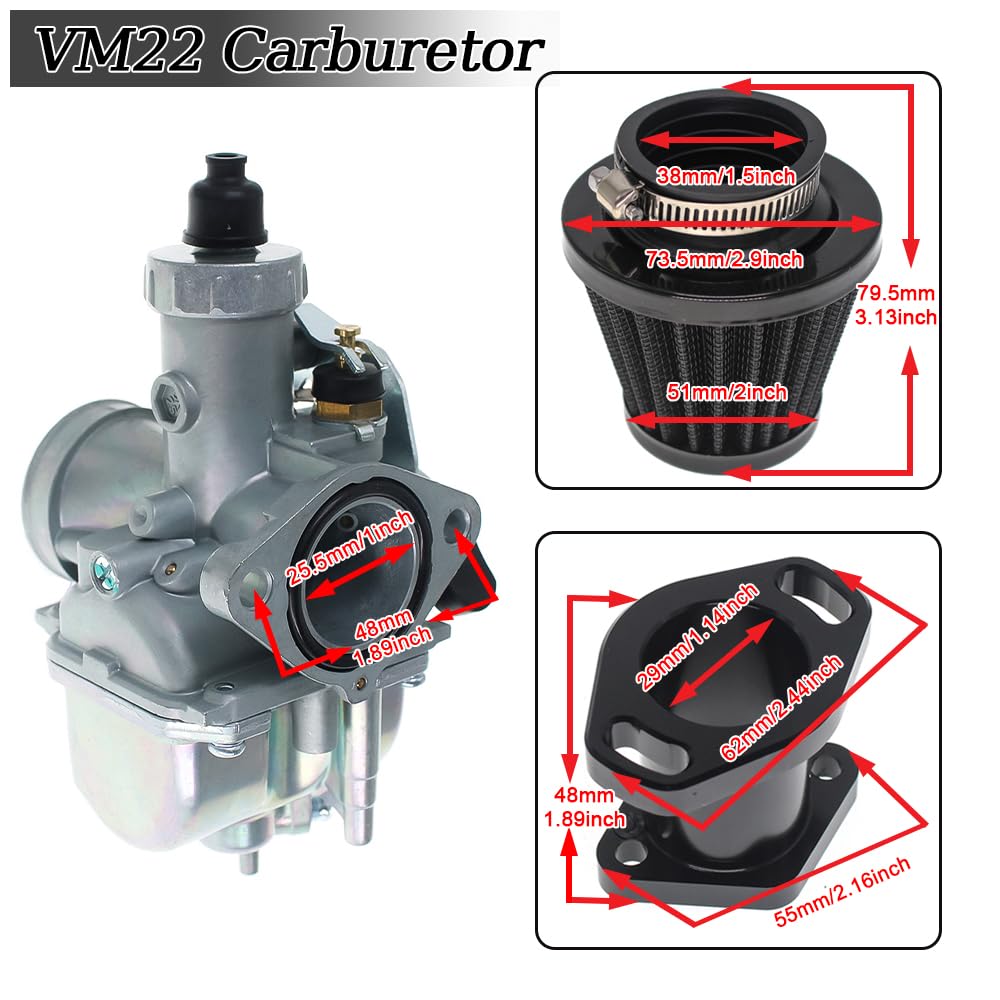 Banway 38mm air filter kit improving clean air intake for VM22 carb