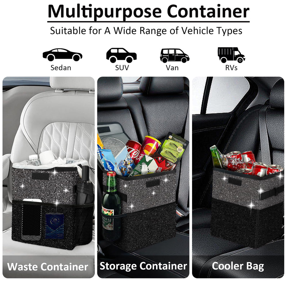 BAOGCOYO 2.5-gallon bin offers large capacity under seats.
