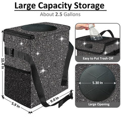 BAOGCOYO waterproof car trash bin shows leakproof design for spill-free driving.