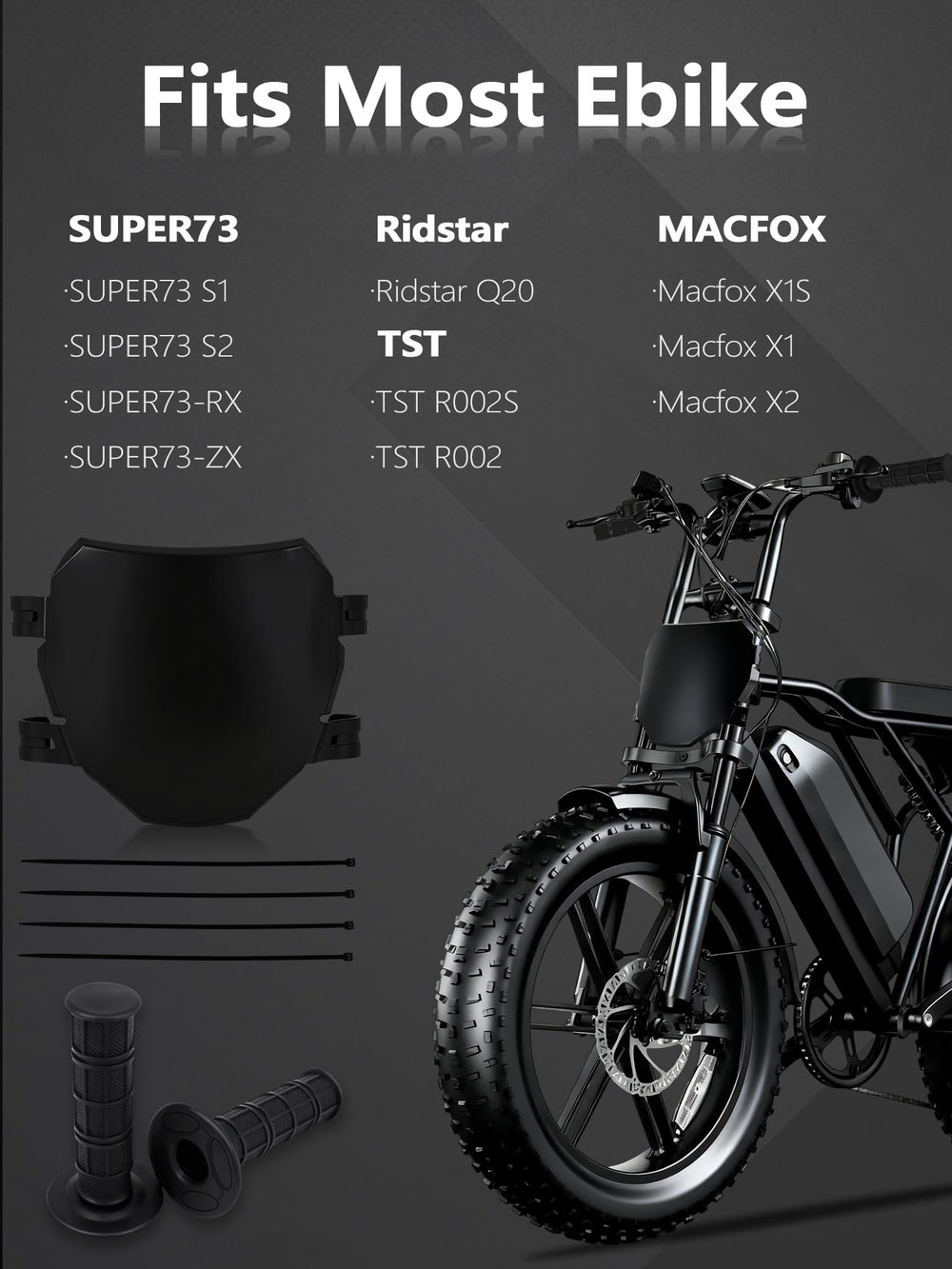 Baouff 7/8-inch handlebar grips provide a stable, comfortable hold on city rides.