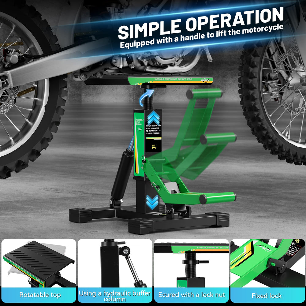 BAOUFF dirt bike stand stable base minimizes wobble during maintenance