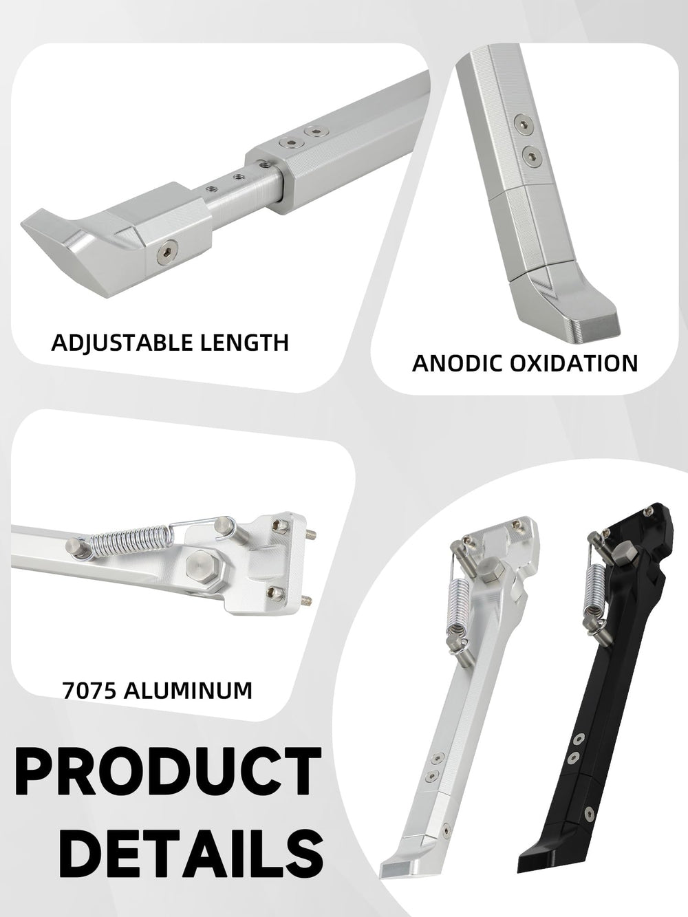BAOUFF anodized finish resists wear during all-weather rides.