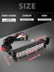 BAOUFF LED dirt bike headlight with flood and spot beams for wide and long-range illumination