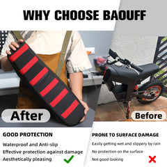 BAOUFF seat cover six-striped pattern enhances motorcycle style