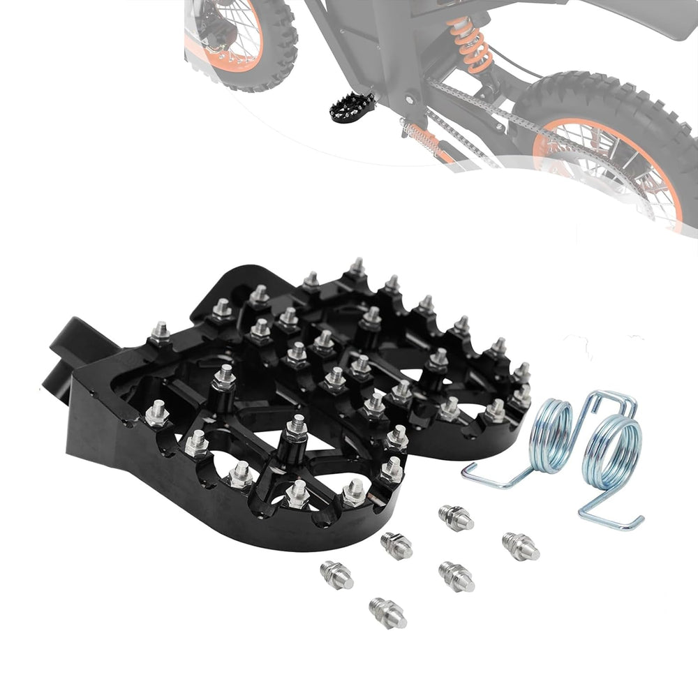 BAOUFF Tuttio Soleil01 footpegs front view shows non-slip teeth for muddy trails.