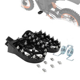 BAOUFF Tuttio Soleil01 footpegs front view shows non-slip teeth for muddy trails.