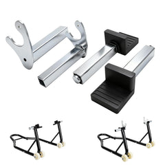 BAOUFF U-shaped adapter for wheel lift stand provides firm grip on motorcycle frame.
