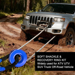 Bartoo blue recovery ring with soft shackles in kit.