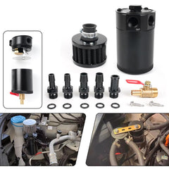 Bartoo catch can with breather filter assembly for vapor management