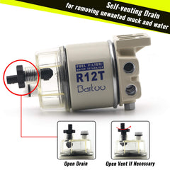 BARTOO R12T mounting head with gasket for leak-free installation