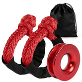 BARTOO recovery ring 66000lb in rugged aluminum alloy for heavy-duty off-road recovery.