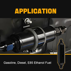 BARTOO reusable inline fuel filter ready for wash and reuse.