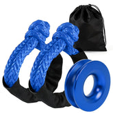 Bartoo recovery ring in blue, 66,000 lb capacity for rugged off-road recovery.