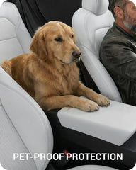 BASENOR armrest cover installation for Model 3 is tool-free and quick.