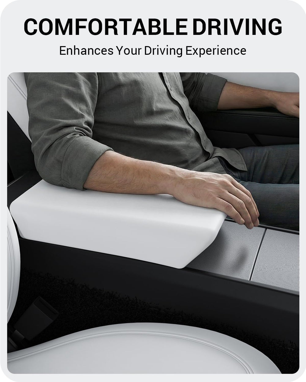 BASENOR center console armrest cover for Tesla Model-3 Highland no logo finish.