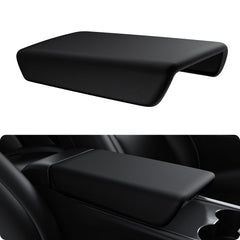 BASENOR center-console-cover closeup texture shows durable TPU finish for Tesla interiors.