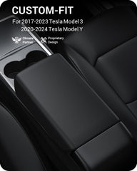 BASENOR center-console-cover OEM-style match blends with Tesla interior colors.