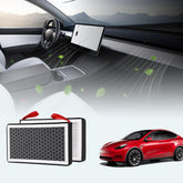 BASENOR Tesla Model 3/Y HEPA air filter packaging shows OEM replacement quality.