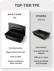 Basenor washable under-seat tray maintaining fresh interior in Model Y Juniper