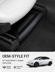 Basenor hidden organizer tray with lid providing privacy inside Model Y Juniper