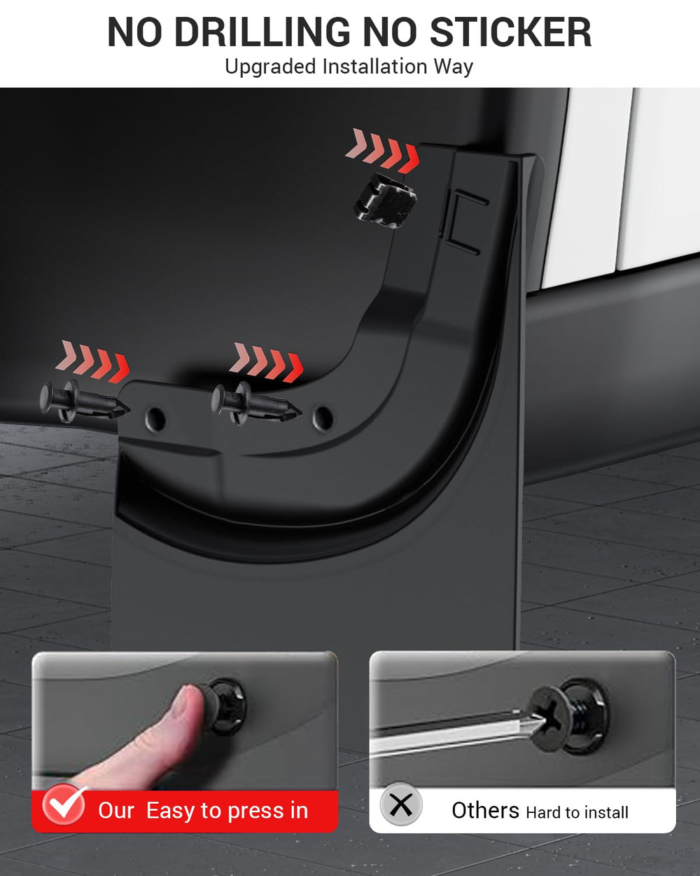 BASENOR mud flaps side profile right shields spray.