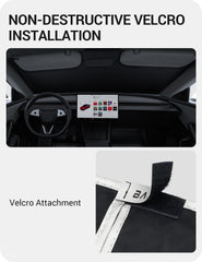 Basenor windshield sunshade comes with storage pouch for clutter-free stowage.