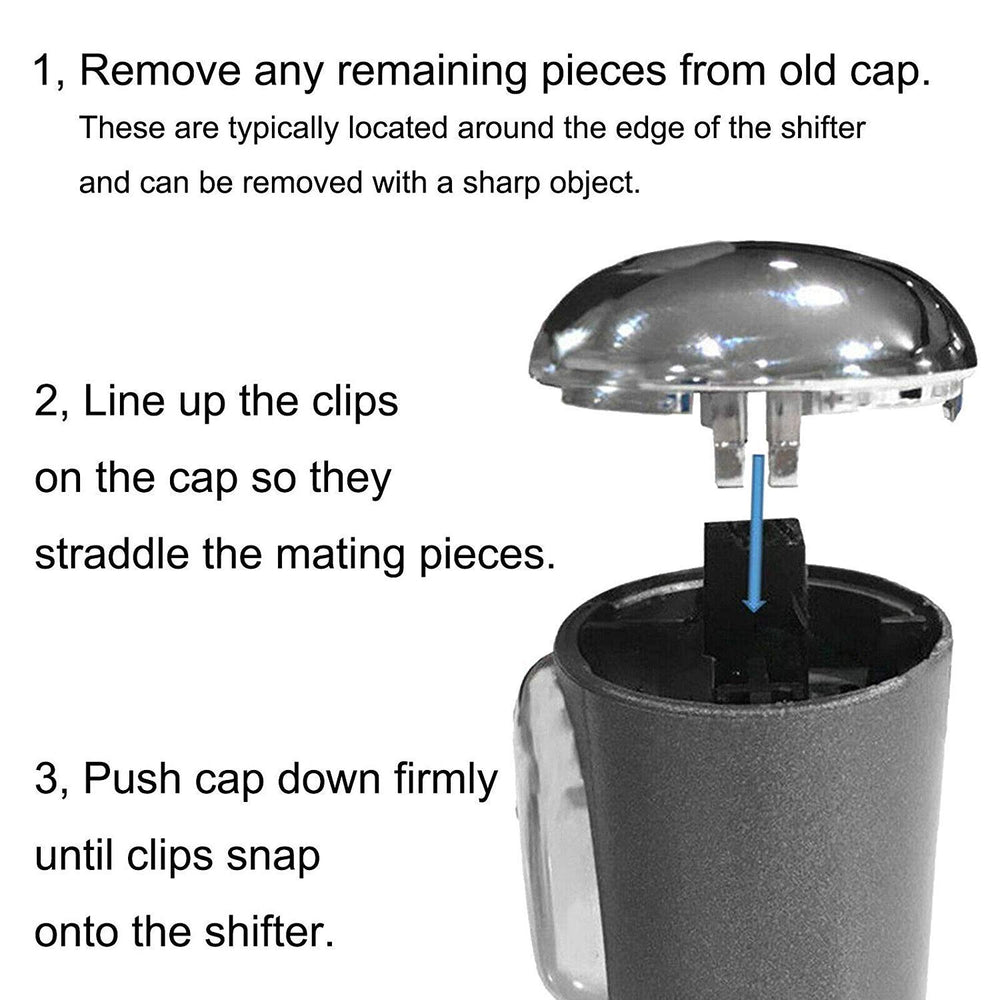 BASIKER F150 chrome cap top shot revealing smooth surface and grip.