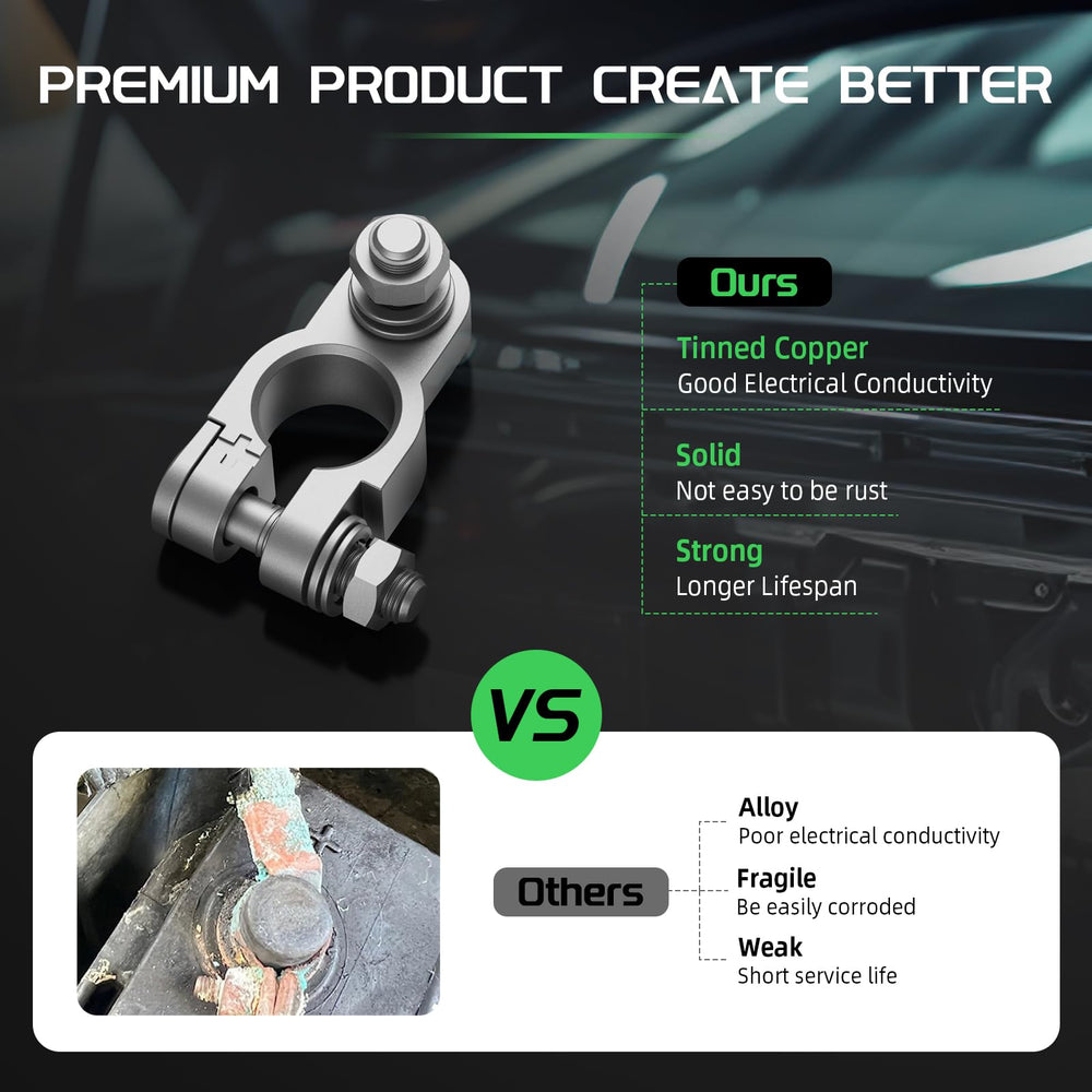 Bateria Power 2G 3/8 copper lug provides strong, reliable connections