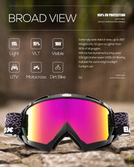 BATFOX REVO lens version reduces glare for sunny rides.