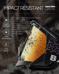 BATFOX lightweight goggles offer comfortable all-day wear.
