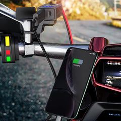 BATIGE dual USB ports powering two devices simultaneously on the go.