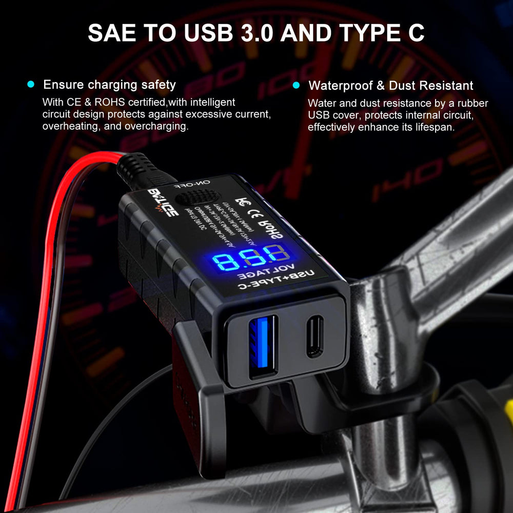 BATIGE flame-retardant ABS housing protects the internal circuitry.