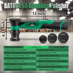 Batoca S5 includes 1in/2in/3in backing plates for precision.