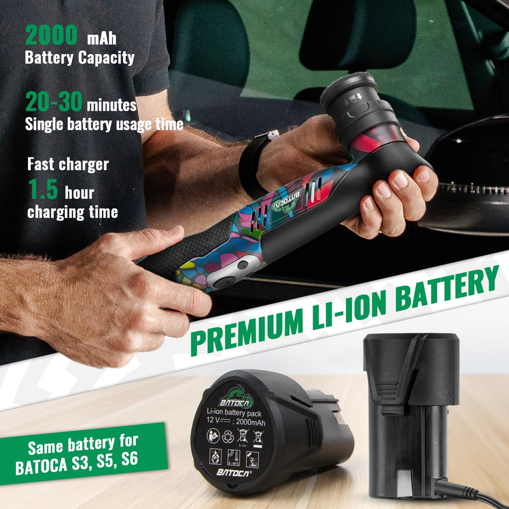 BATOCA S5 six speeds support lightweight waxing to heavy paint correction.
