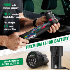 BATOCA S5 six speeds support lightweight waxing to heavy paint correction.