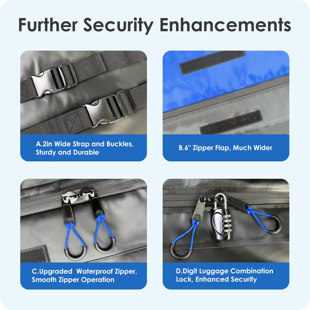 BATSUVCER 10 nylon straps secure cargo during speed and turns.