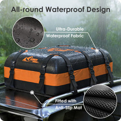 BATSUVCER 20 cu ft capacity loaded with suitcases for family trip
